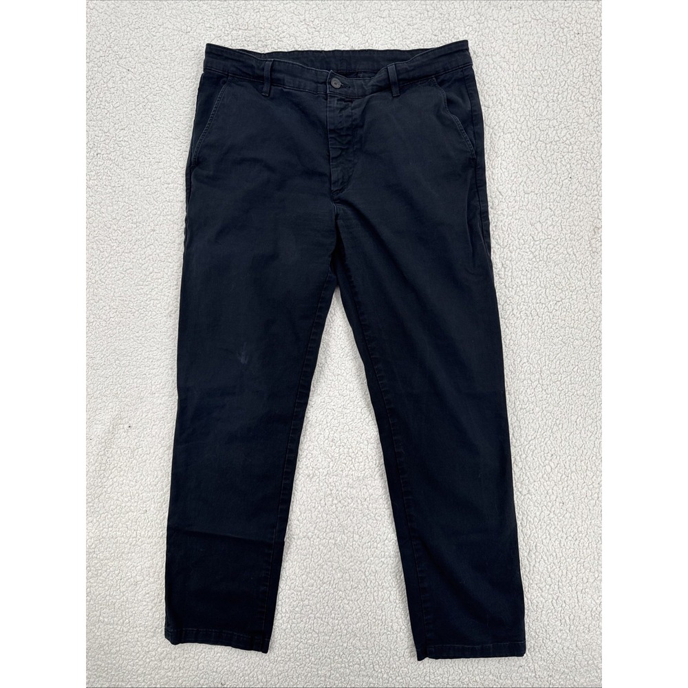 AG Adriano Goldschmied The Slim Khaki Pants Men Size 36R Black Slim Leg